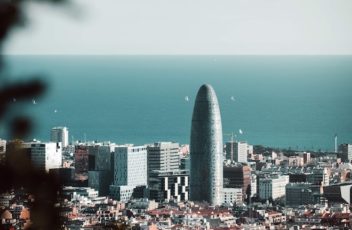 terraza con vista barcelona