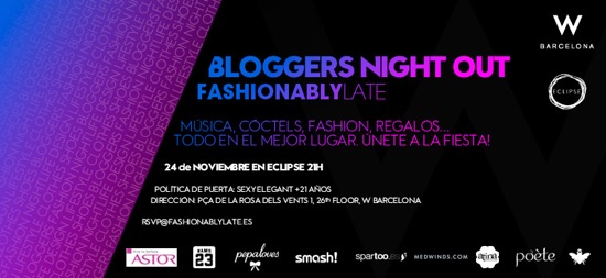 blogger night out barcelona hotel w