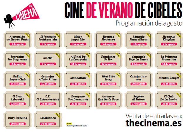 Programación Agosto PalaciodeCibeles