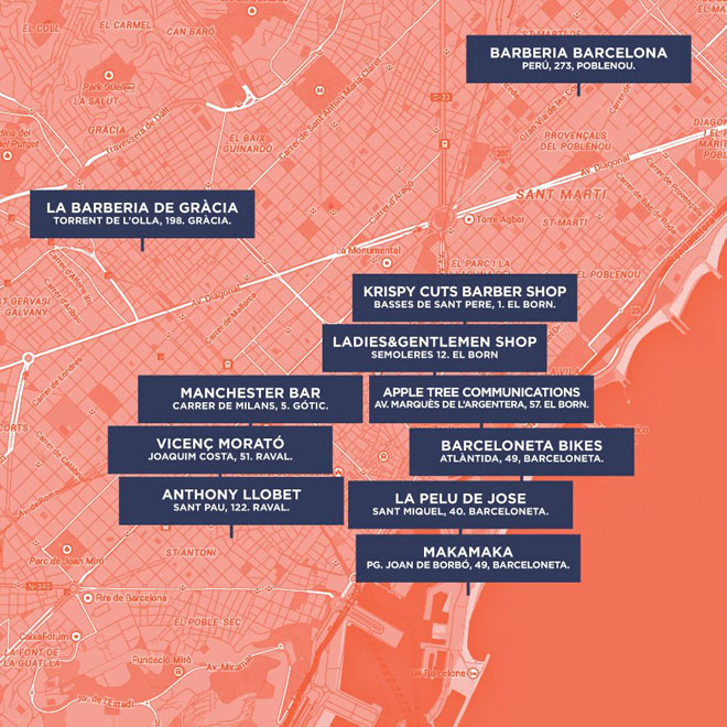 movember Barcelona mapa locales