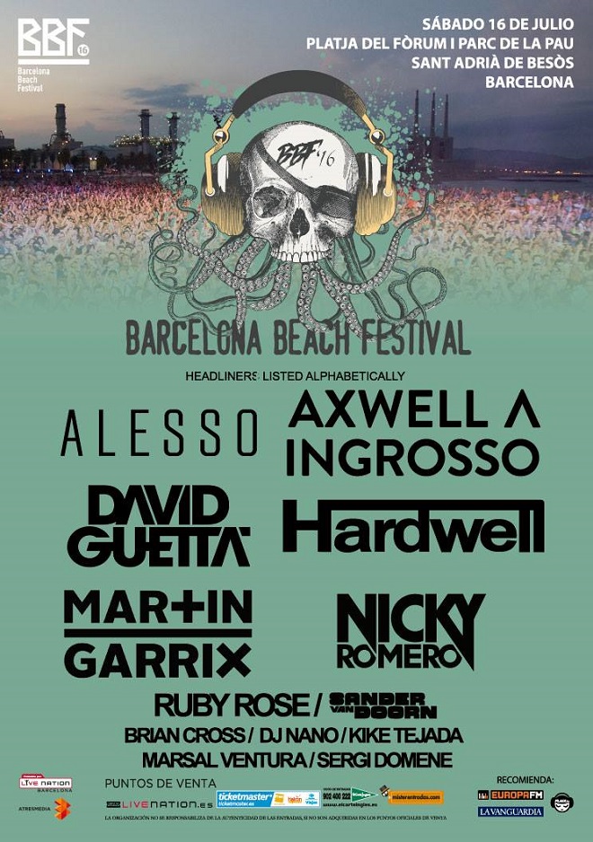 Cartel barcelona Beach Festival 2016