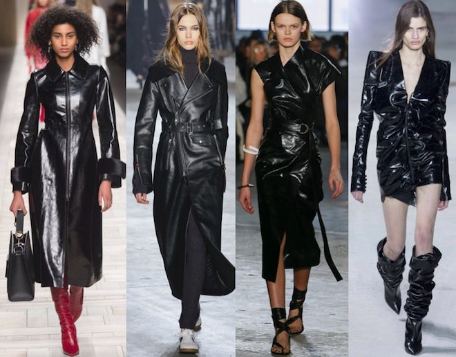 tendencias moda invierno 2017 cuero negro