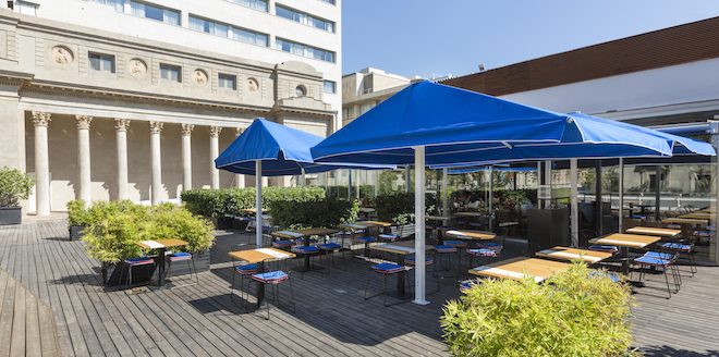 terraza restaurante nba barcelona