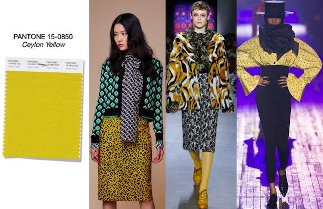 colores de moda invierno 2018 Ceylon Yellow