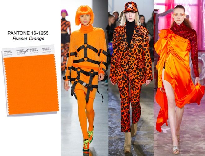 colores de moda otoño invierno 2018 Russet Orange