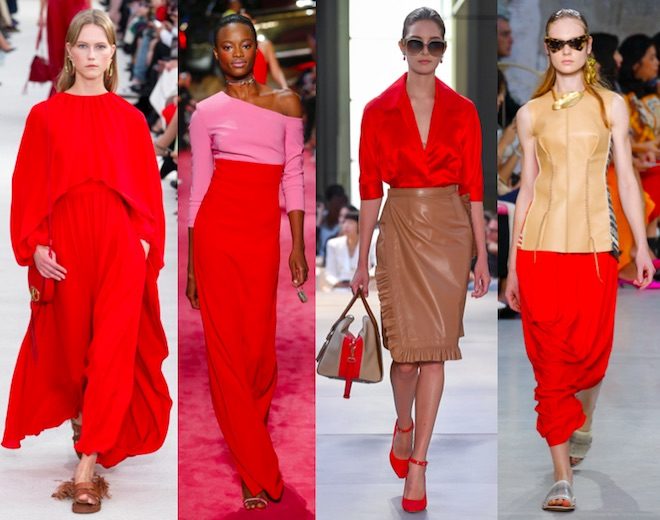 colores de moda verano 2019 fiesta rojo