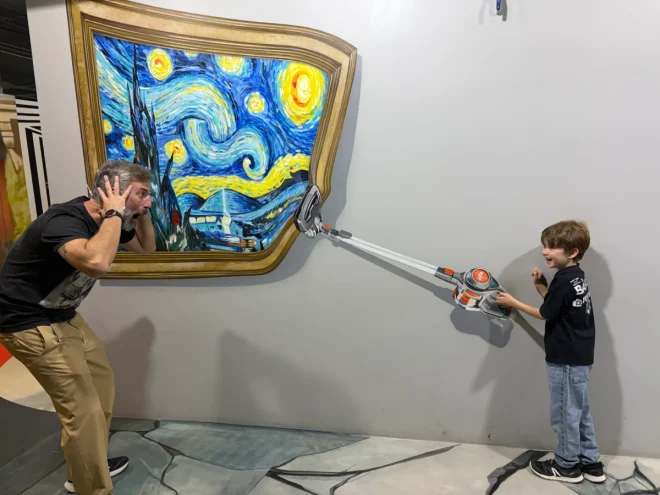 Mural 3d en el museo de las ilusiones de Barcelona